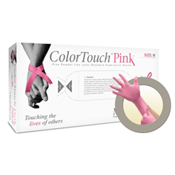 Microflex Colortouch Pink Latex Gloves