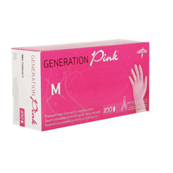 Medline Generation Pink Vinyl Gloves
