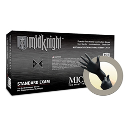 Microflex Midknight Black Nitrile Gloves